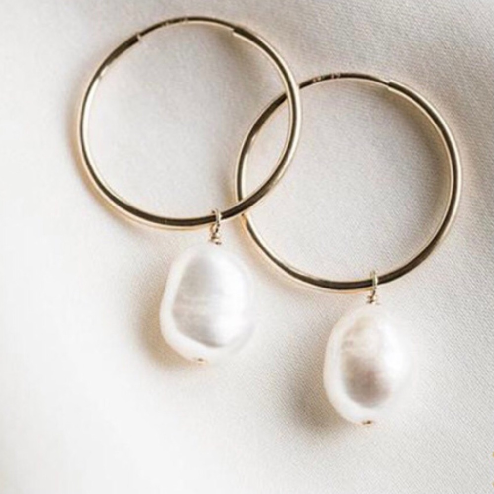 Beautiful silver hoop earrings